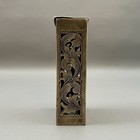 Vintage Mexico Sterling Silver Cigarette Case Engraved Ornate Hinged Lid 3 5 