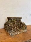 Antique Wooden Column Base Garden Stool   French Colonial Hand-carved