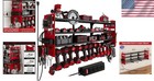 Sturdy Wall-mounted Tool Rack With Pegboard Design   4-outlets For Power Tools