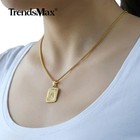 14k Gold Plated Initial Letter A-z Pendant Necklace Choker Jewelry 16-22  Chain