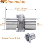 3 Bolts 2 5  Od Universal Quick Fix Exhaust Triangle Flange Repair Pipe Kit