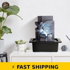 Wichemi Tabletop Water Fountain With Led Lights Indoor Relaxation Feature