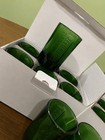 J  egermeister Emerald Green Shot Glass Set Of 6 1 Oz Embossed Barware Bar Drink