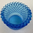 Vintage Blue Hobnail Glass Votive Candle Holder Tea Light Toothpick Holder 2   