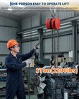 2200lb Hand Chain Hoist G70 Galvanized Chain 8ft Lift Manual Block 360   Hooks