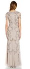 Adrianna Papell Women s V Neck Beaded Marble Gold Size 16w 