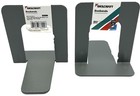 Skilcraft Gray Steel Bookends 2 Pair Lot 4 Total 5  Heavy Duty Usa