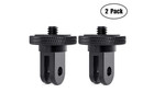 Metal Gopro Tripod Adapter 2pcs 1 4-20 Screw For Action Cams