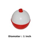 50pcs Fishing Bobbers Floats 1 Inch Hard Abs Bobber For Fishing Snap-on Round   