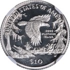 1999-w Platinum American Eagle  10 Ngc Pf70 Ultra Cameo Brown Label Stock
