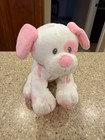 Ty Pluffies Baby Pups Plush Pink   White Spotted Puppy Dog Tylux Sewn Eyes 2013