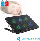 Laptop Cooling Pad 6 Quiet Fans Rgb Lights For 12-17  Adjustable Stand Usb Ports