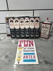 Artex Embroidery Paint- 7 Tubes With  Vintage Tube Rack   Holder- Assorted Color