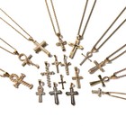 Hip Hop Necklace Pendant Stainless Steel Real Gold Plating Cross Type Pendant