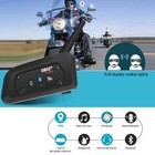 Bluetooth Motorcycle Helmet Headset Interphone Communicator 6 Riders Waterproof