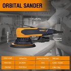 Maxxt Random Orbital Sander brushless Motor 5 6 Inch Pads with Tool Case orange 