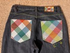 Coogi Men s Blue Dark Wash Straight Fit Denim Jeans Mid Rise Logo 5-pocket