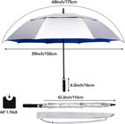 68 Inch Golf Umbrella Extra Large Uv Protection Auto Open Double Canopy Vented W