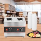 2 Bottles Commercial Electric Warmer Butter Sauce Dispenser Sauce Warmer