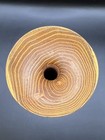 Vtg Hand Turned Carved Wood Bud Vase Artist Signed Alan Sheppard Enfield Uk 5in