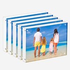 Meetu Acrylic Picture Frame 5x7 clear Freestanding Double Sided 5x7    5 Pack 