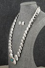 Turquoise   Sterling Silver Necklace And Earrings Set - Tim Thompson