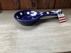 Terramoto Spoon Rest Navy Blue White Stars  9  New Small Imperfection  2