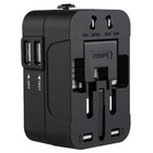 Universal Travel Adapter World Wide Use Multi Plug Charger Uk Eu Au Us Usb Ports