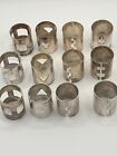A Lang Bestform Designer Napkin Rings Premium Silverplate 1990s Germany Set X 12