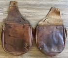 Original Us Cavalry Leather Saddle Bags Brown Mcclellan Mounts Indian War wwi