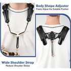 Pogolab Saxophone Shoulder Strap Double Shoulder Leather Sax Strap For Alto Teno