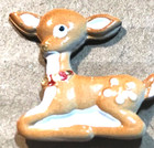 Vintage Adorable Metal Realistic Hp Bambi Deer Button 7 8     Jhb Gold Trim 