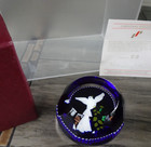 Perthshire Glass L e  60 Faceted 1991 Christmas Turtle Dove Paperweight