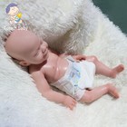18 Inch Reborn Doll Boy Full Silicone Simulation Newborn Smiling Sleeping Face