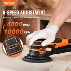 Random Orbital Sander 6-inch 350w Brushless Orbital Sander 10 000 Prm 6 Variable