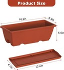 4 Pack Railing Planter Box Fence Hanging Planters Balcony Deck Window Boxes