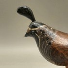 Byron s Birds California Quail Red Cedar Figurine Hand Carved Painted  29