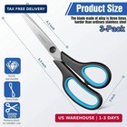 3-pack Heavy Duty Scissors With Ultra Sharp Blades And Comfort Grip Home 8 