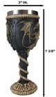 Ebros Gift Medieval Flying Dragon Skeleton Fossil Ossuary Goblet Wine Chalice