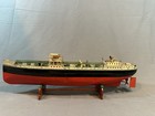 Fleischmann Tin Esso Ship Vintage Antique Boat Windup Germany 