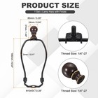 1 Set 6 5  Lamp Shade Harp Holder With 1 46  Height Metal Finial  Black brown