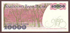 Poland  10000 Zlotych  1988   Gem Unc