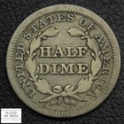 1845 Seated Liberty Silver Half Dime H10c
