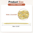2pcs 58cm 23  Curtain Tiebacks Braided Drapery Holdback Holder  Yellow