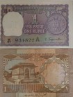 Pakistan   India 1 Rupee P-27 D 1983 Notes -iqbal Tomb Purple   White Free Post