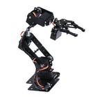 1 Set Black 6 Dof Aluminium Mechanical Robotic Arm Clamp Claw Mount Robot Kit Us