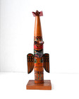 Antique Cedar Alaskan Totem Pole 1920 s Pwc 10x4 Vgc Artist-  Eli Tate