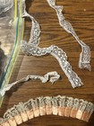 Huge Lot Lace Trims Sewing Crafts Edging Ruffled Bridal 200  Yards 4 Lbs Estate