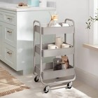 Brightroom Modern Plastic Steel Storage Gray Metal Utility Cart