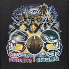 Vintage 2005 Superbowl Shirt Size L Long Sleeve Patriots Eagles Nfl Graphic 